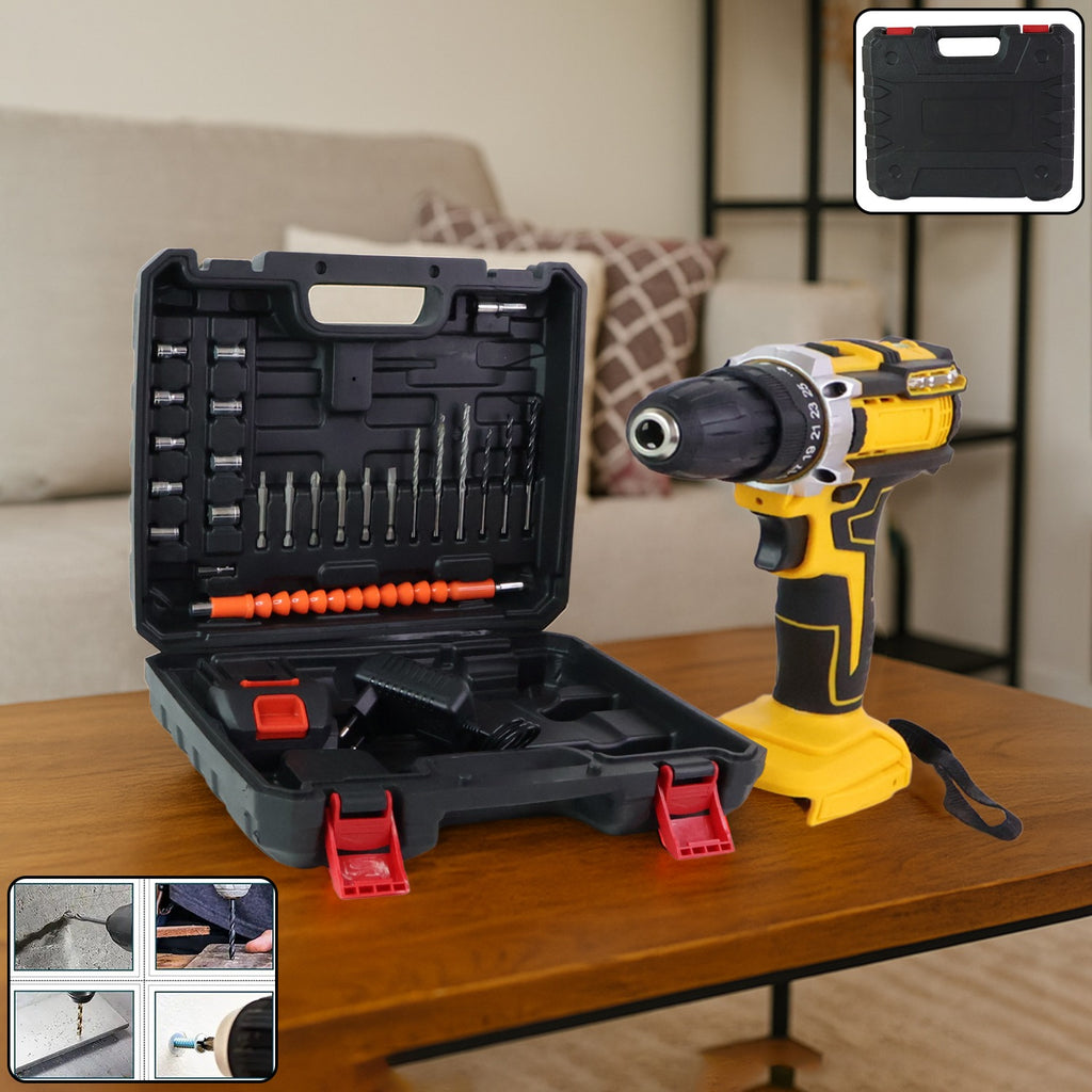 Cordless Drill Machine Tool Kit Set With Drill Bits