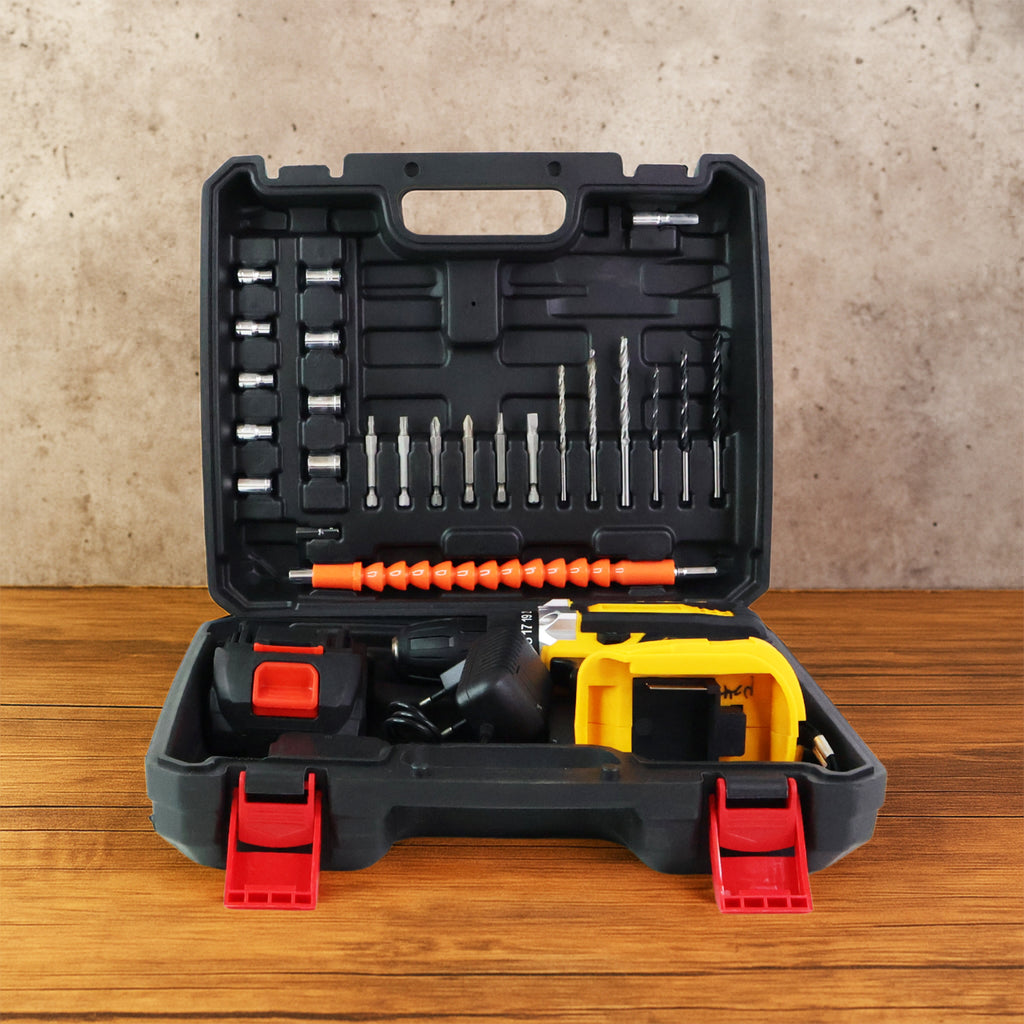 Cordless Drill Machine Tool Kit Set With Drill Bits