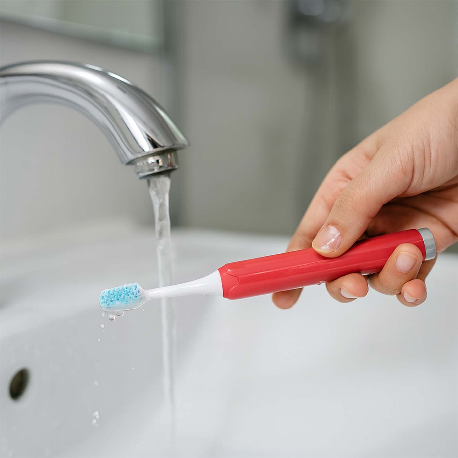 Battery-operated Electric Toothbrush With Replaceable Head (1 Pc)